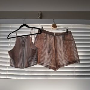 NWT, BCBGENERATION halter top & shorts Set